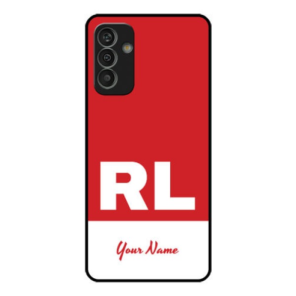 Galaxy M13 4G Personalized Glass Phone Case - dual tone custom text Design Galaxy M13 4G Personalized Glass Phone Case - dual tone custom text Design