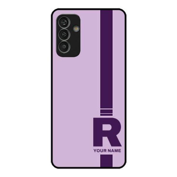 Galaxy M13 4G Photo Printing on Glass Case - Simple dual tone stripe with name Design Galaxy M13 4G Photo Printing on Glass Case - Simple dual tone stripe with name Design