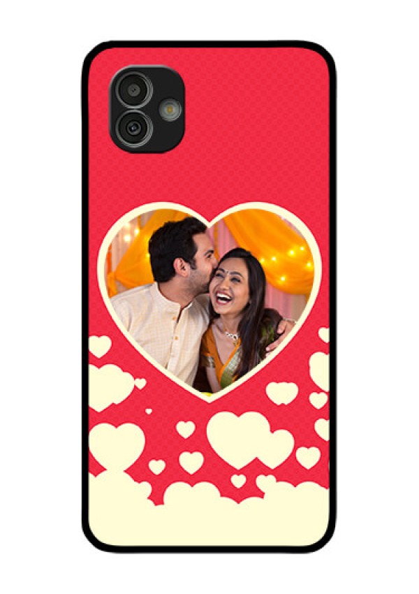 Samsung Galaxy M13 5G Custom Glass Mobile Case - Love Symbols Phone Cover Design