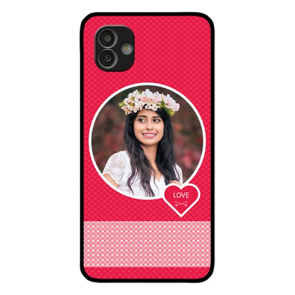 Samsung Galaxy M13 5G Personalised Glass Phone Case - Pink Pattern Design Samsung Galaxy M13 5G Personalised Glass Phone Case - Pink Pattern Design
