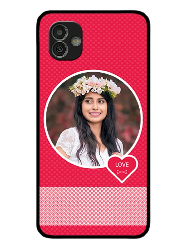 Custom Samsung Galaxy M13 5G Personalised Glass Phone Case - Pink Pattern Design