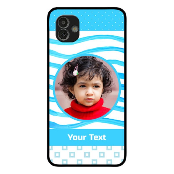 Samsung Galaxy M13 5G Custom Glass Phone Case - Simple Blue Case Design Samsung Galaxy M13 5G Custom Glass Phone Case - Simple Blue Case Design