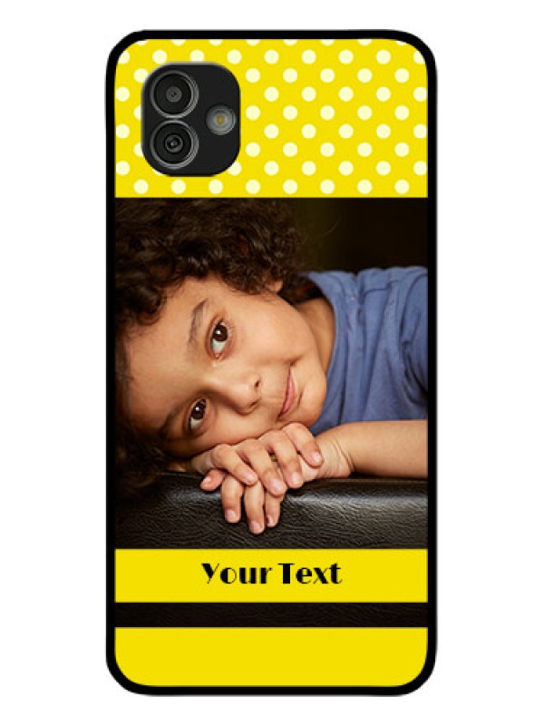 Custom Samsung Galaxy M13 5G Custom Glass Phone Case - Bright Yellow Case Design