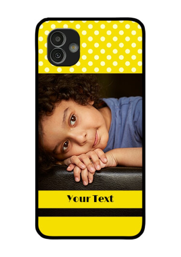 Samsung Galaxy M13 5G Custom Glass Phone Case - Bright Yellow Case Design