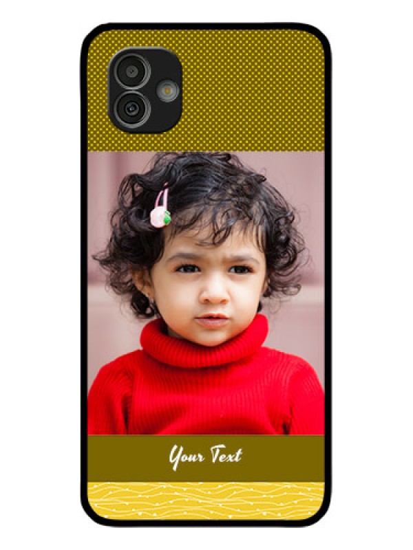 Custom Samsung Galaxy M13 5G Custom Glass Phone Case - Simple Green Color Design