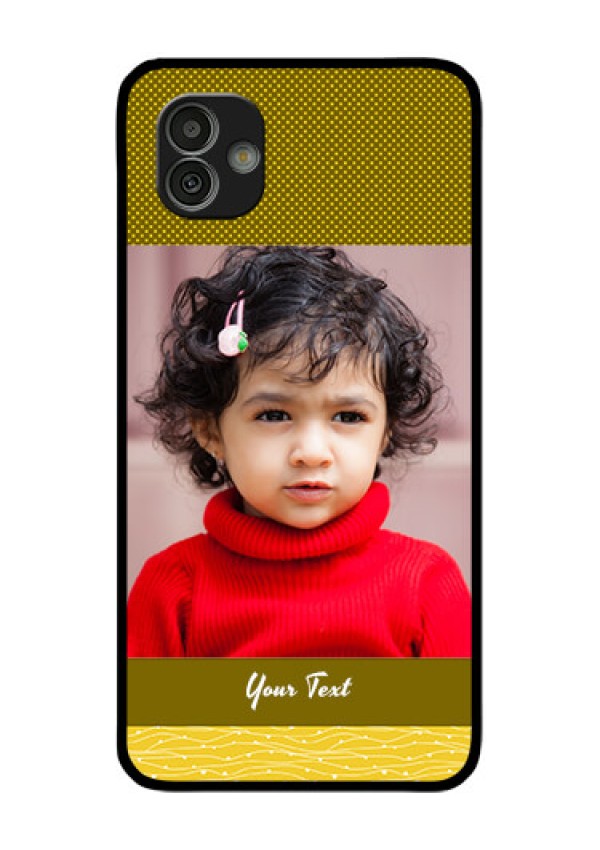 Samsung Galaxy M13 5G Custom Glass Phone Case - Simple Green Color Design