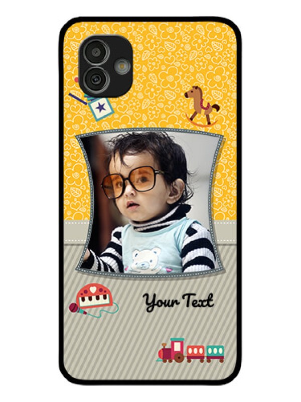 Custom Samsung Galaxy M13 5G Personalized Glass Phone Case - Baby Picture Upload Design