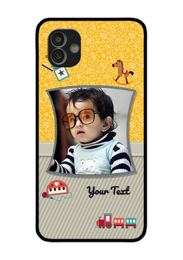 Samsung Galaxy M13 5G Personalized Glass Phone Case - Baby Picture Upload Design