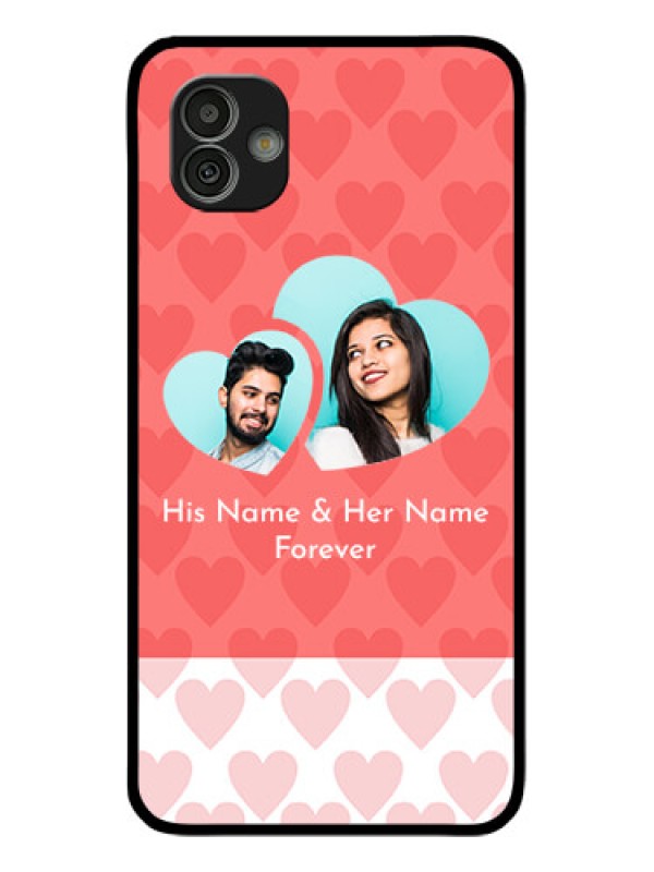 Custom Samsung Galaxy M13 5G Personalized Glass Phone Case - Couple Pic Upload Design