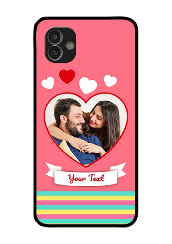 Samsung Galaxy M13 5G Photo Printing on Glass Case - Love Doodle Design