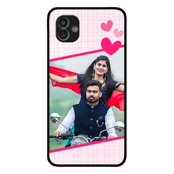 Samsung Galaxy M13 5G Custom Glass Phone Case - Love Shape Heart Design Samsung Galaxy M13 5G Custom Glass Phone Case - Love Shape Heart Design