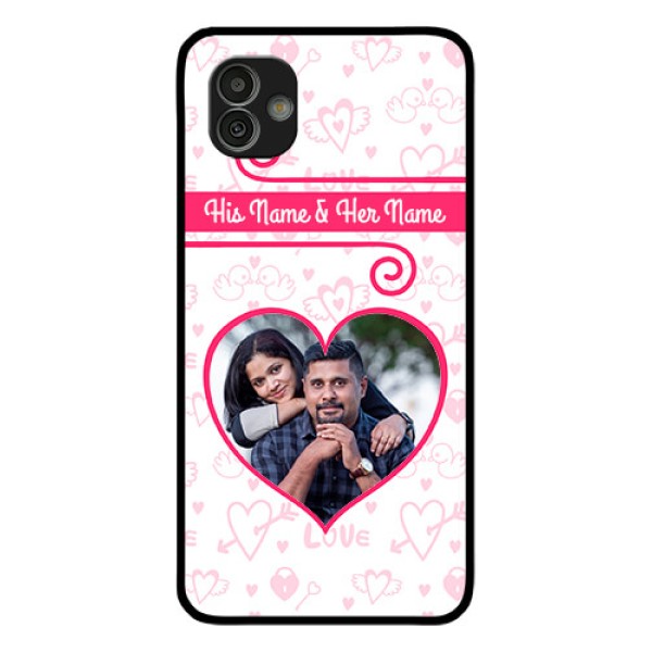 Samsung Galaxy M13 5G Personalized Glass Phone Case - Heart Shape Love Design Samsung Galaxy M13 5G Personalized Glass Phone Case - Heart Shape Love Design