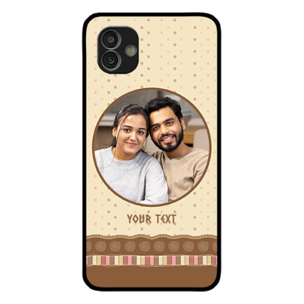 Samsung Galaxy M13 5G Custom Glass Mobile Case - Brown Dotted Mobile Case Design Samsung Galaxy M13 5G Custom Glass Mobile Case - Brown Dotted Mobile Case Design