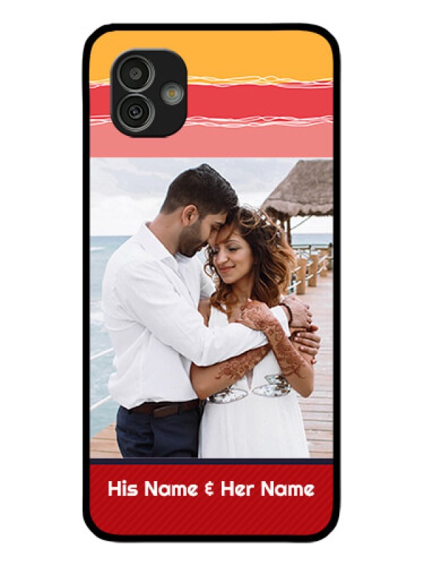 Custom Samsung Galaxy M13 5G Custom Glass Mobile Case - Colorful Case Design