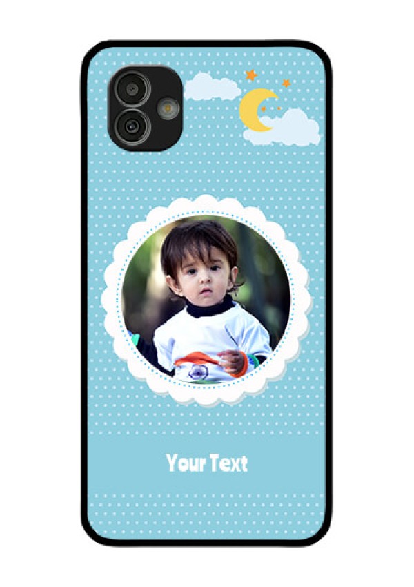 Samsung Galaxy M13 5G Personalised Glass Phone Case - Violet Pattern Design