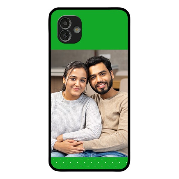 Samsung Galaxy M13 5G Personalized Glass Phone Case - Green Pattern Design Samsung Galaxy M13 5G Personalized Glass Phone Case - Green Pattern Design