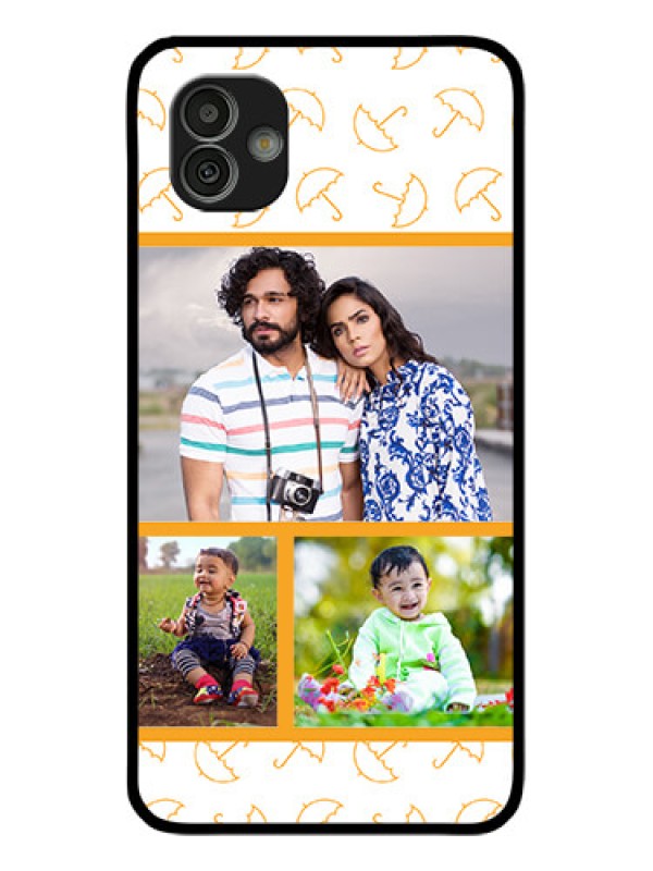 Custom Samsung Galaxy M13 5G Custom Glass Mobile Case - Yellow Pattern Design