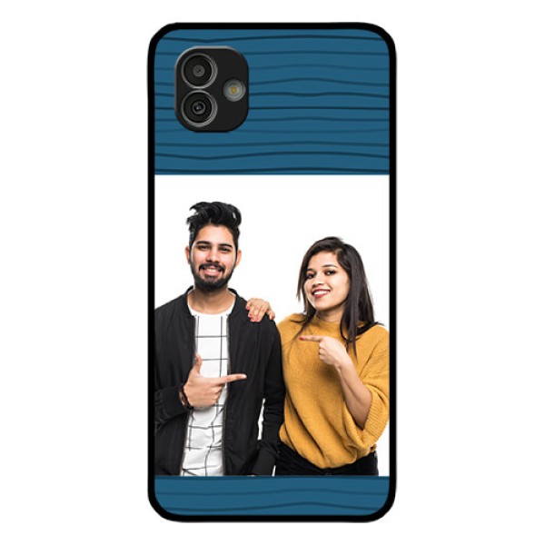 Samsung Galaxy M13 5G Custom Glass Phone Case - Blue Pattern Cover Design Samsung Galaxy M13 5G Custom Glass Phone Case - Blue Pattern Cover Design