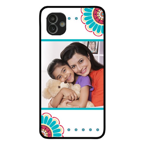 Samsung Galaxy M13 5G Custom Glass Phone Case - Flower Design