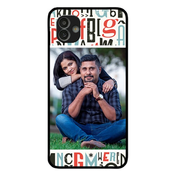 Samsung Galaxy M13 5G Personalized Glass Phone Case - Alphabet Design