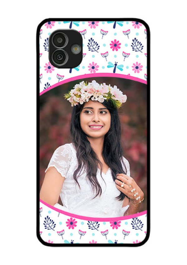 Samsung Galaxy M13 5G Photo Printing on Glass Case - Colorful Flower Design