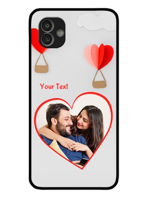 Custom Samsung Galaxy M13 5G Custom Glass Mobile Case - Parachute Love Design