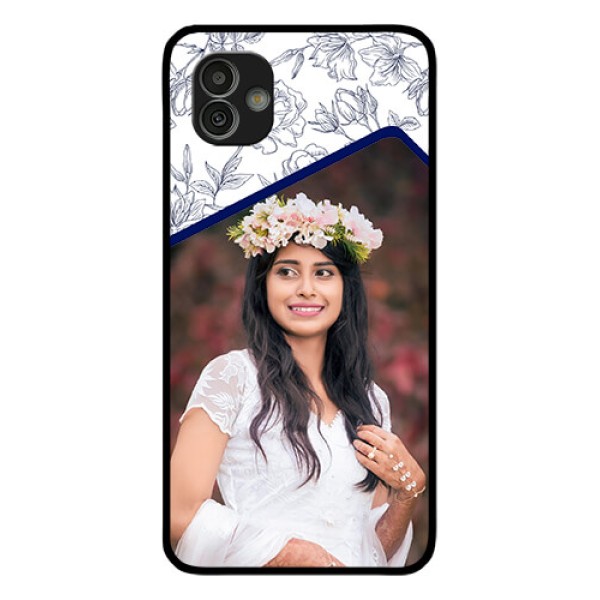 Samsung Galaxy M13 5G Personalized Glass Phone Case - Premium Floral Design Samsung Galaxy M13 5G Personalized Glass Phone Case - Premium Floral Design
