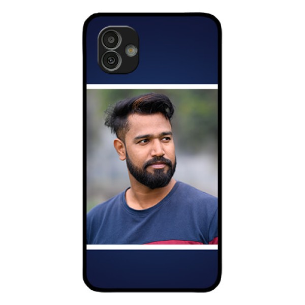 Samsung Galaxy M13 5G Personalized Glass Phone Case - Simple Royal Blue Design Samsung Galaxy M13 5G Personalized Glass Phone Case - Simple Royal Blue Design