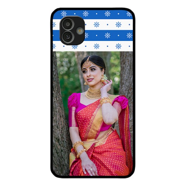 Samsung Galaxy M13 5G Photo Printing on Glass Case - Snow Pattern Design Samsung Galaxy M13 5G Photo Printing on Glass Case - Snow Pattern Design