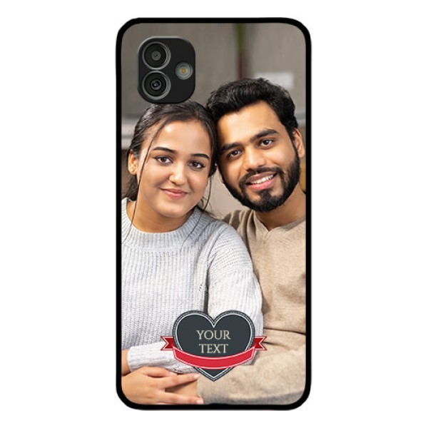 Samsung Galaxy M13 5G Custom Glass Phone Case - Just Married Couple Design Samsung Galaxy M13 5G Custom Glass Phone Case - Just Married Couple Design