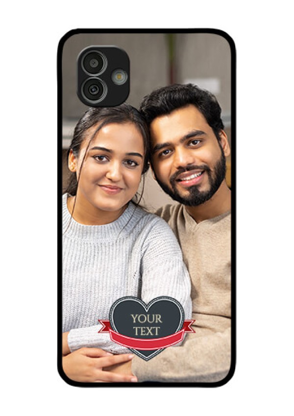 Samsung Galaxy M13 5G Custom Glass Phone Case - Just Married Couple Design