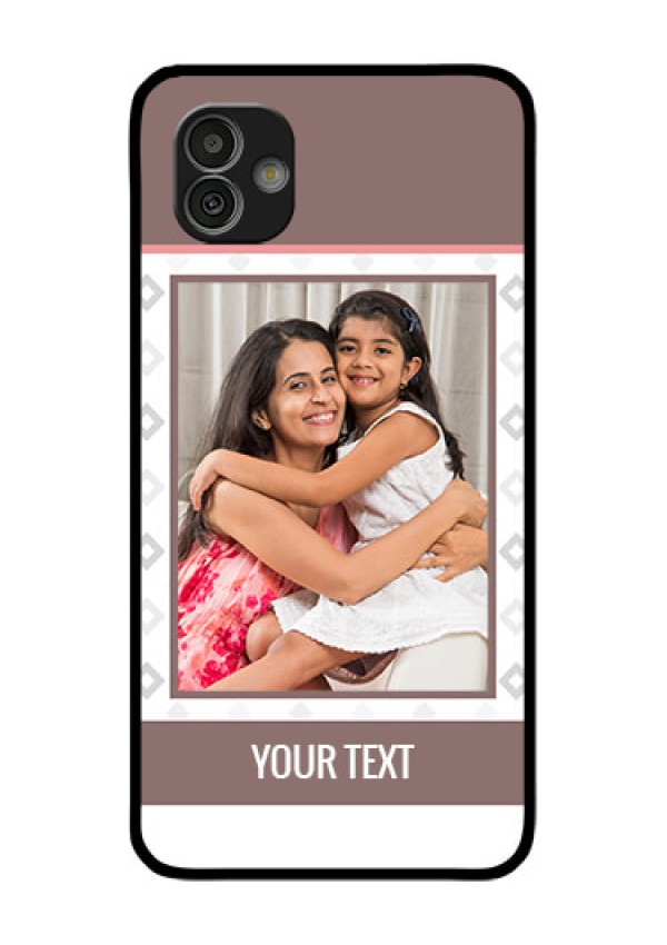 Samsung Galaxy M13 5G Photo Printing on Glass Case - Simple Diamond Design