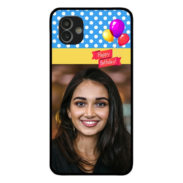 Samsung Galaxy M13 5G Custom Glass Mobile Case - Happy Birthday Design Samsung Galaxy M13 5G Custom Glass Mobile Case - Happy Birthday Design