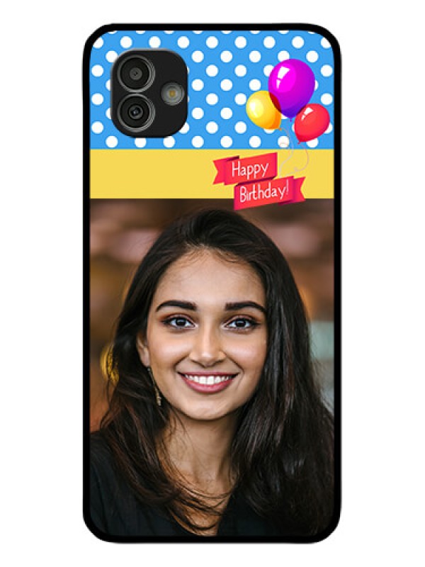 Custom Samsung Galaxy M13 5G Custom Glass Mobile Case - Happy Birthday Design