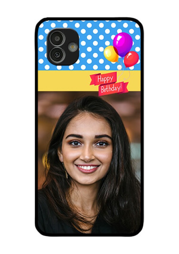 Samsung Galaxy M13 5G Custom Glass Mobile Case - Happy Birthday Design
