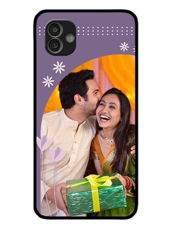 Custom Samsung Galaxy M13 5G Custom Glass Mobile Case - Lavender flowers design