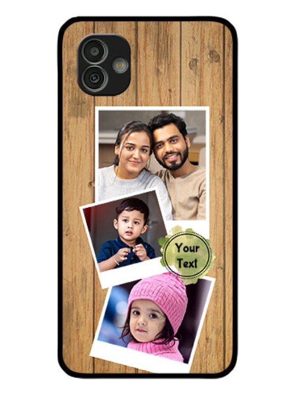 Custom Samsung Galaxy M13 5G Custom Glass Phone Case - Wooden Texture Design
