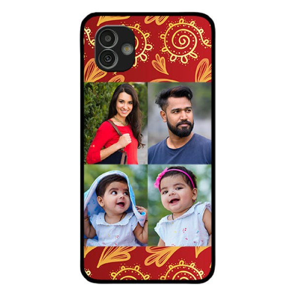 Samsung Galaxy M13 5G Photo Printing on Glass Case - 4 Image Traditional Design Samsung Galaxy M13 5G Photo Printing on Glass Case - 4 Image Traditional Design