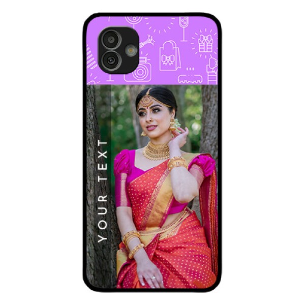 Samsung Galaxy M13 5G Custom Glass Mobile Case - Birthday Icons Design Samsung Galaxy M13 5G Custom Glass Mobile Case - Birthday Icons Design