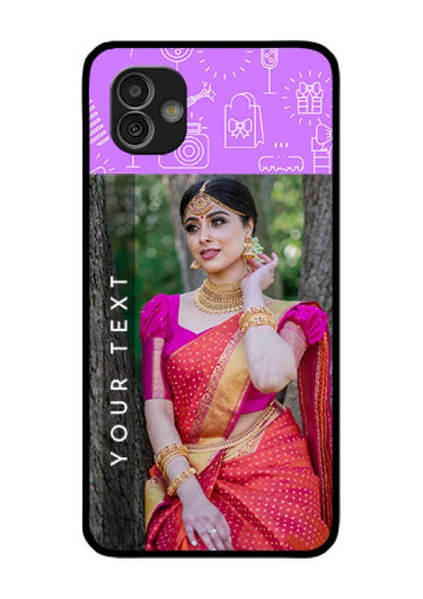 Samsung Galaxy M13 5G Custom Glass Mobile Case - Birthday Icons Design