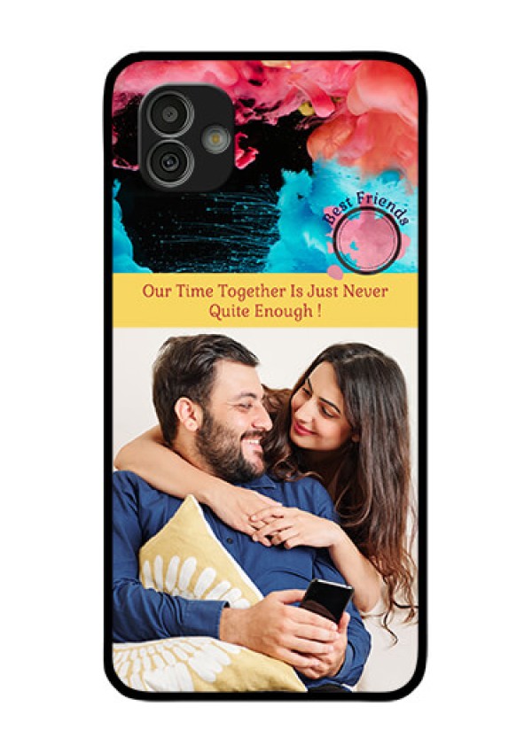 Samsung Galaxy M13 5G Custom Glass Mobile Case - Quote with Acrylic Painting Design
