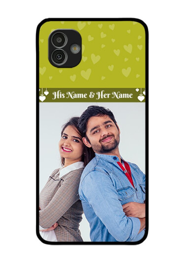 Samsung Galaxy M13 5G Custom Glass Phone Case - You & Me Heart Design