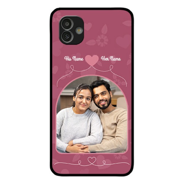 Samsung Galaxy M13 5G Photo Printing on Glass Case - Love Floral Design