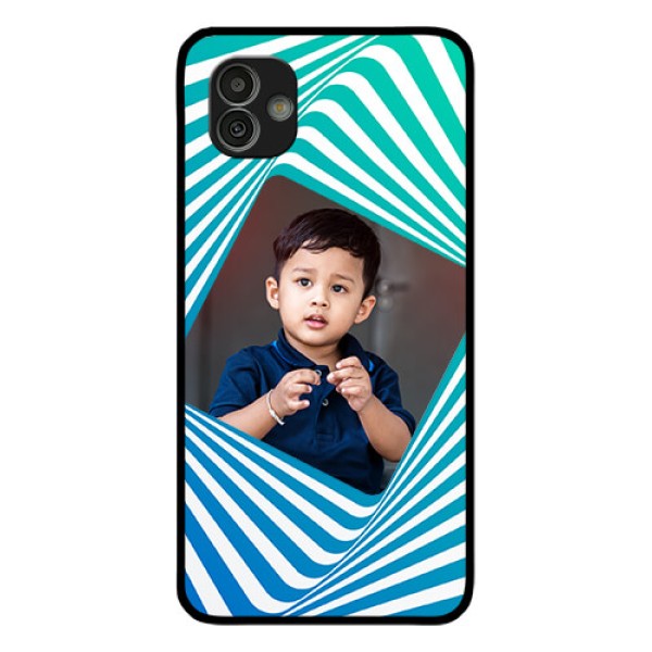 Samsung Galaxy M13 5G Personalized Glass Phone Case - Abstract Spiral Design