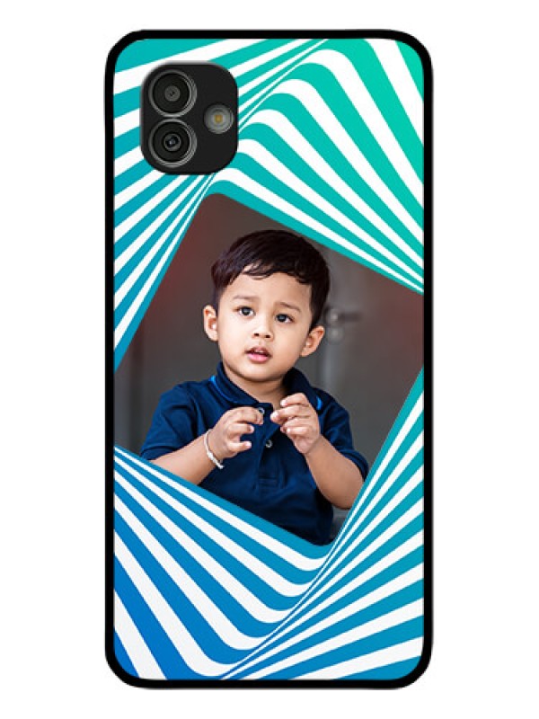 Custom Samsung Galaxy M13 5G Personalized Glass Phone Case - Abstract Spiral Design