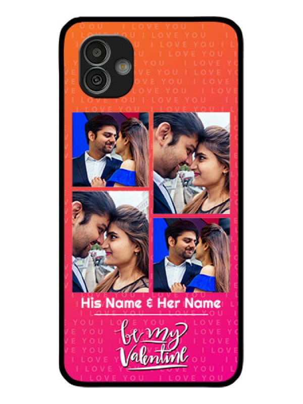 Custom Samsung Galaxy M13 5G Custom Glass Phone Case - I Love You Pink Design