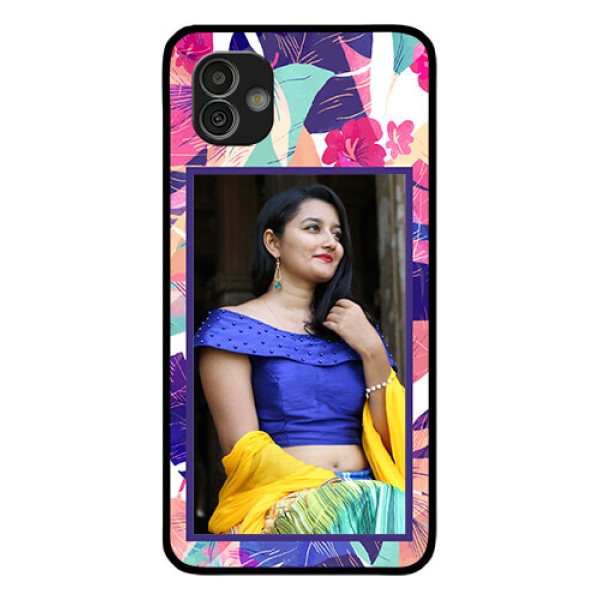 Samsung Galaxy M13 5G Custom Glass Mobile Case - Abstract Floral Design Samsung Galaxy M13 5G Custom Glass Mobile Case - Abstract Floral Design