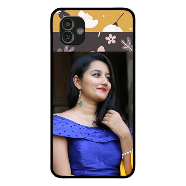 Samsung Galaxy M13 5G Custom Glass Phone Case - Stylish Floral Design Samsung Galaxy M13 5G Custom Glass Phone Case - Stylish Floral Design