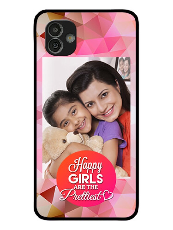 Custom Samsung Galaxy M13 5G Photo Printing on Glass Case - Abstract Triangle Design