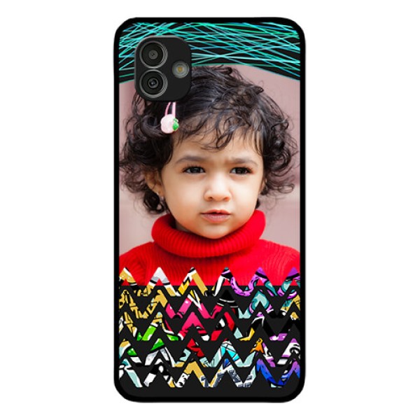 Samsung Galaxy M13 5G Personalized Glass Phone Case - Neon Abstract Design